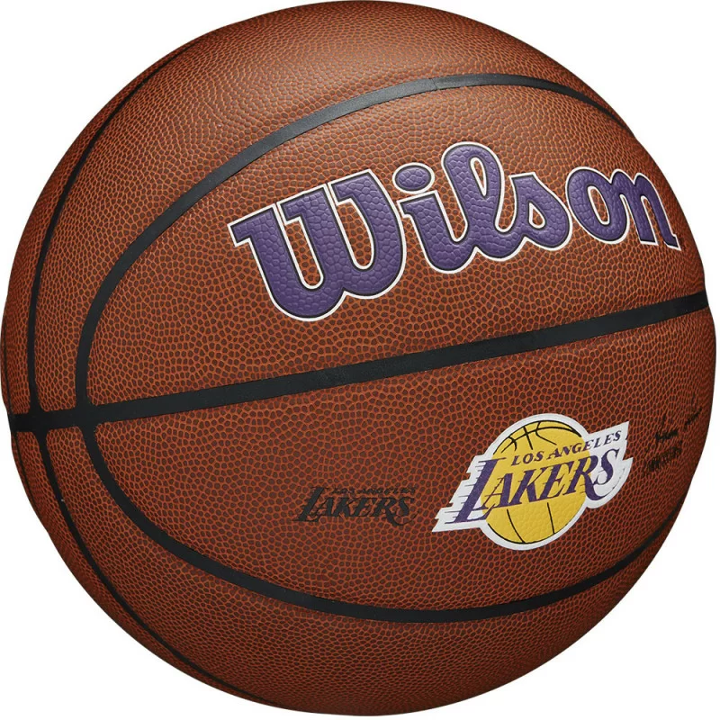  Мяч баскетбольный Wilson NBA LA Lakers №7 коричневый WTB3100XBLAL по низким ценам в Томске и Северске