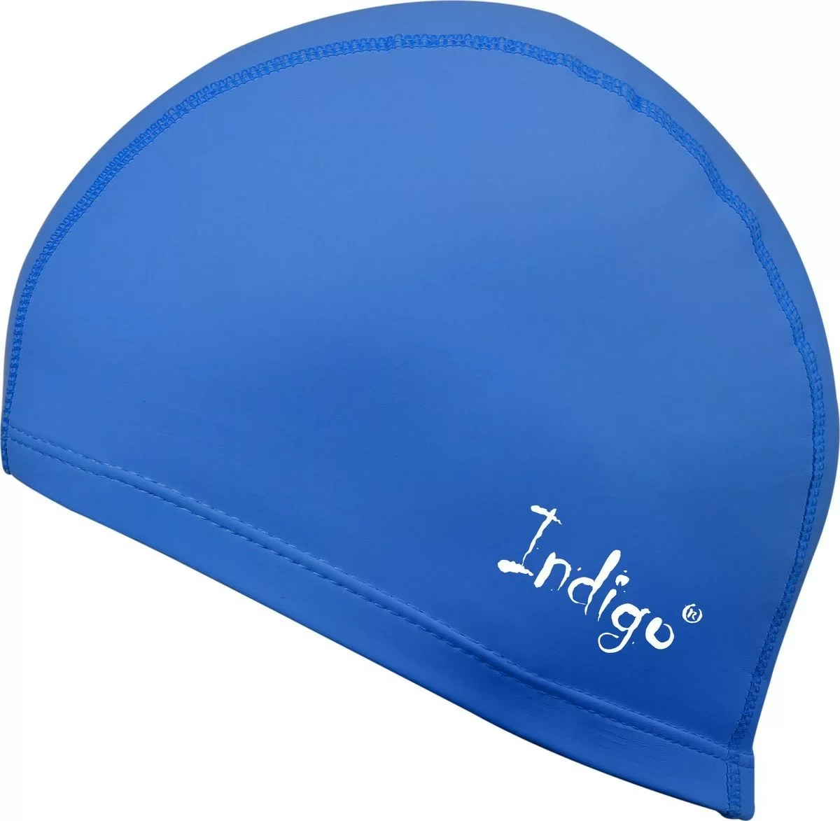 Фото Шапочка для плавания Indigo ткань прорезиненная с PU пропиткой синяя IN048 со склада магазина СпортСЕ