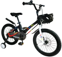 Велосипед 16" BIBITU PONY, черный/белый (2024)