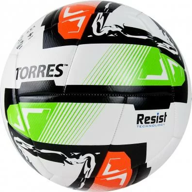 Фото Мяч футбольный Torres Resist р.5 24 пан, ПУ бело-мультиколор F321055 со склада магазина СпортСЕ