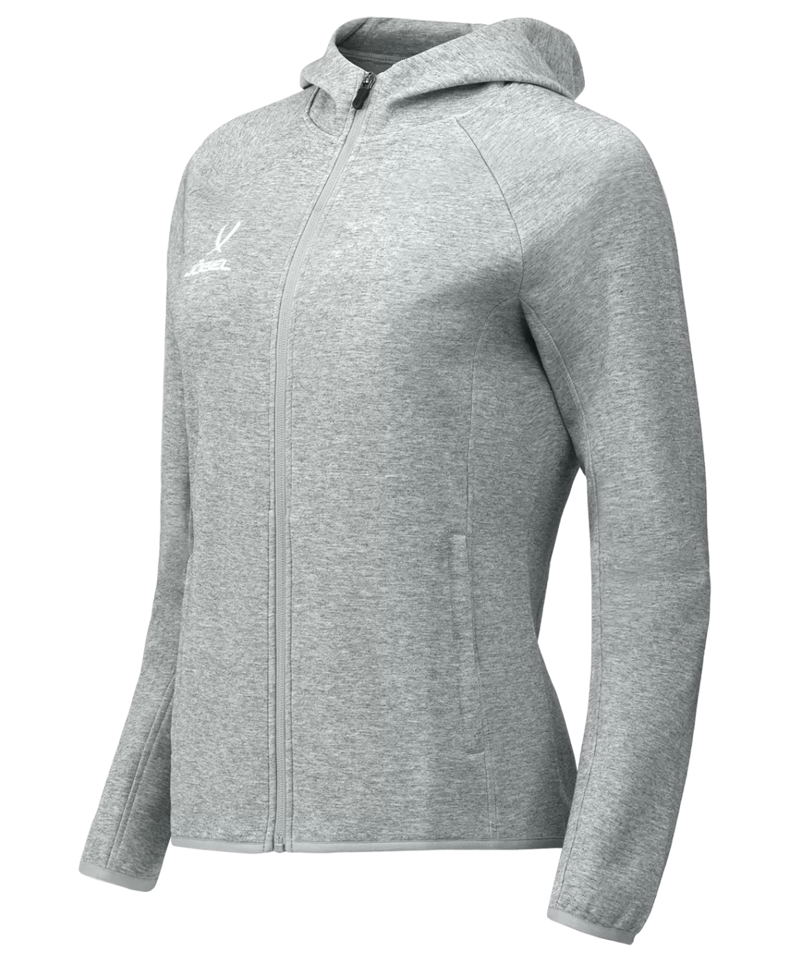 Фото Худи на молнии женское ESSENTIAL Athlete Hooded FZ Jacket W, серый со склада магазина СпортСЕ