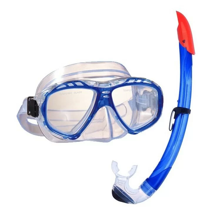 Фото Набор для плавания Alpha Caprice (маска+трубка) MS-1396S74 ПВХ синий со склада магазина СпортСЕ