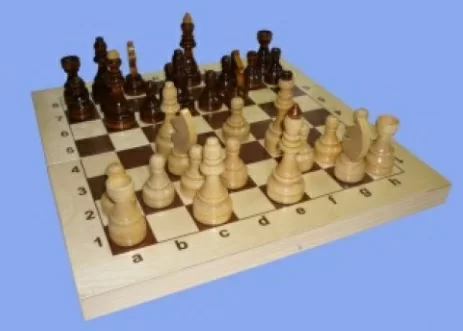Фото Шахматы гроссмейстерские в деревянной (d38) в доске (430*1215*55) Ш-3 со склада магазина СпортСЕ