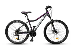 Велосипед женский HORST Solara 2022 Черно-розово-фиолетовый