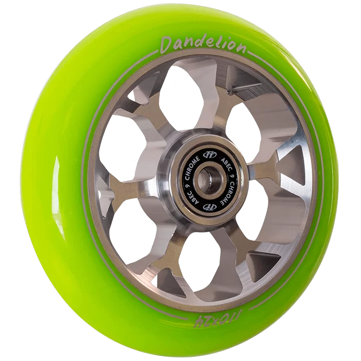 Фото Колесо для самоката TechTeam X-Treme 110*24мм Dandelion, green со склада магазина СпортСЕ