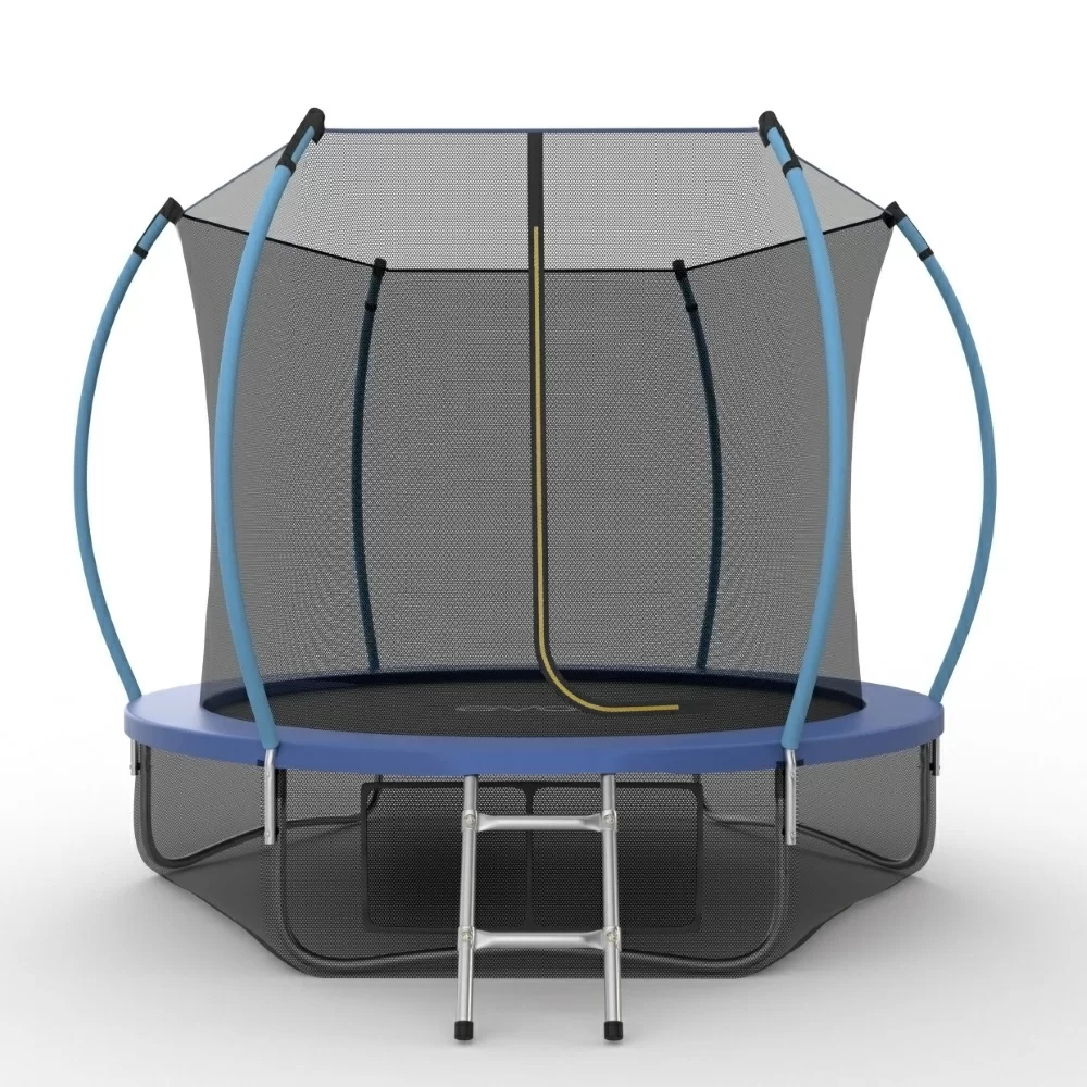 Фото EVO JUMP Internal 8ft (Blue) + Lower net. Батут с внутренней сеткой и лестницей, диаметр 8ft (синий) + нижняя сеть со склада магазина СпортСЕ
