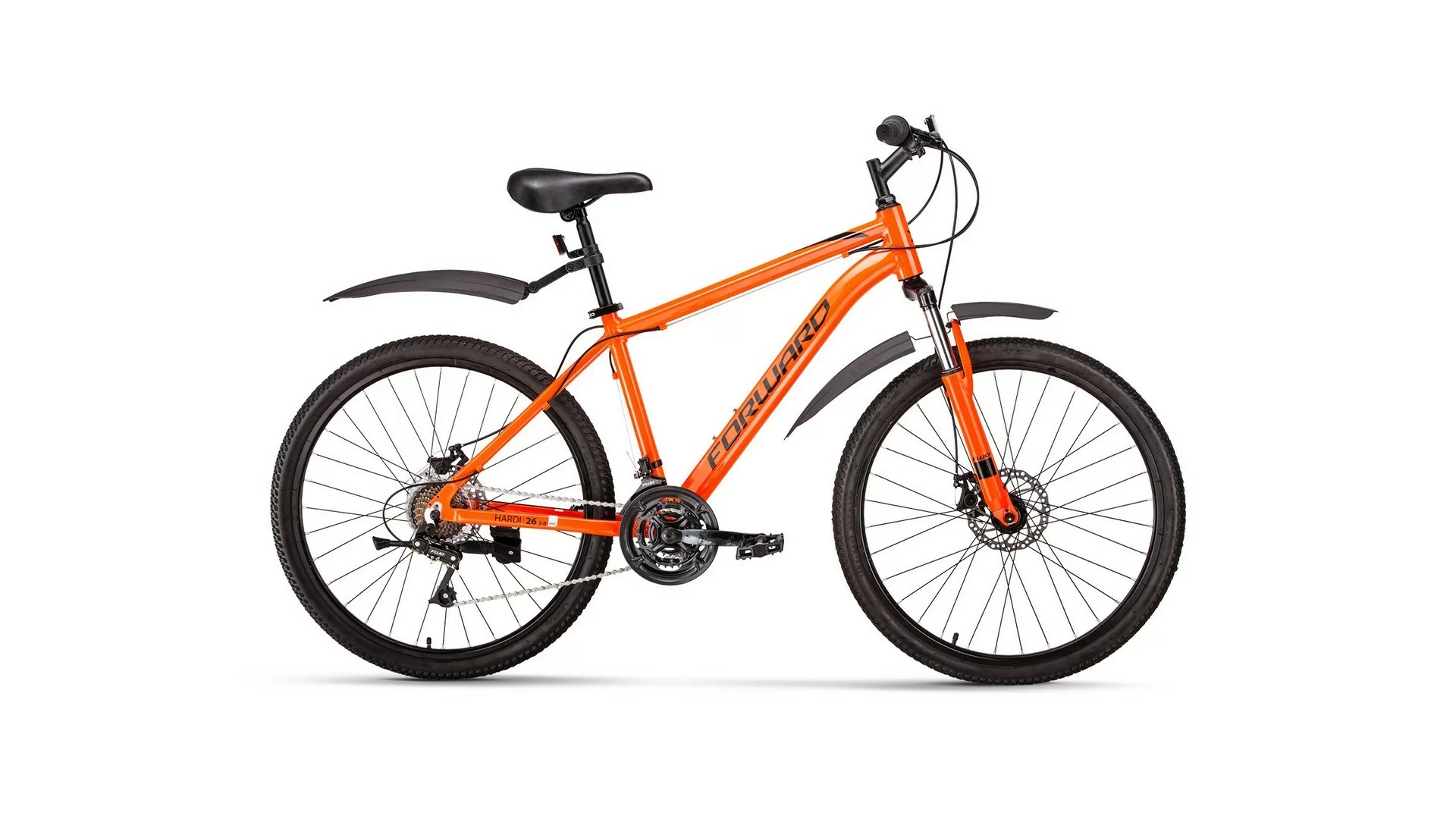 Фото Велосипед Forward Hardi 26 2.0 disc (2020) оранжевый RBKW0M66Q010 со склада магазина СпортСЕ