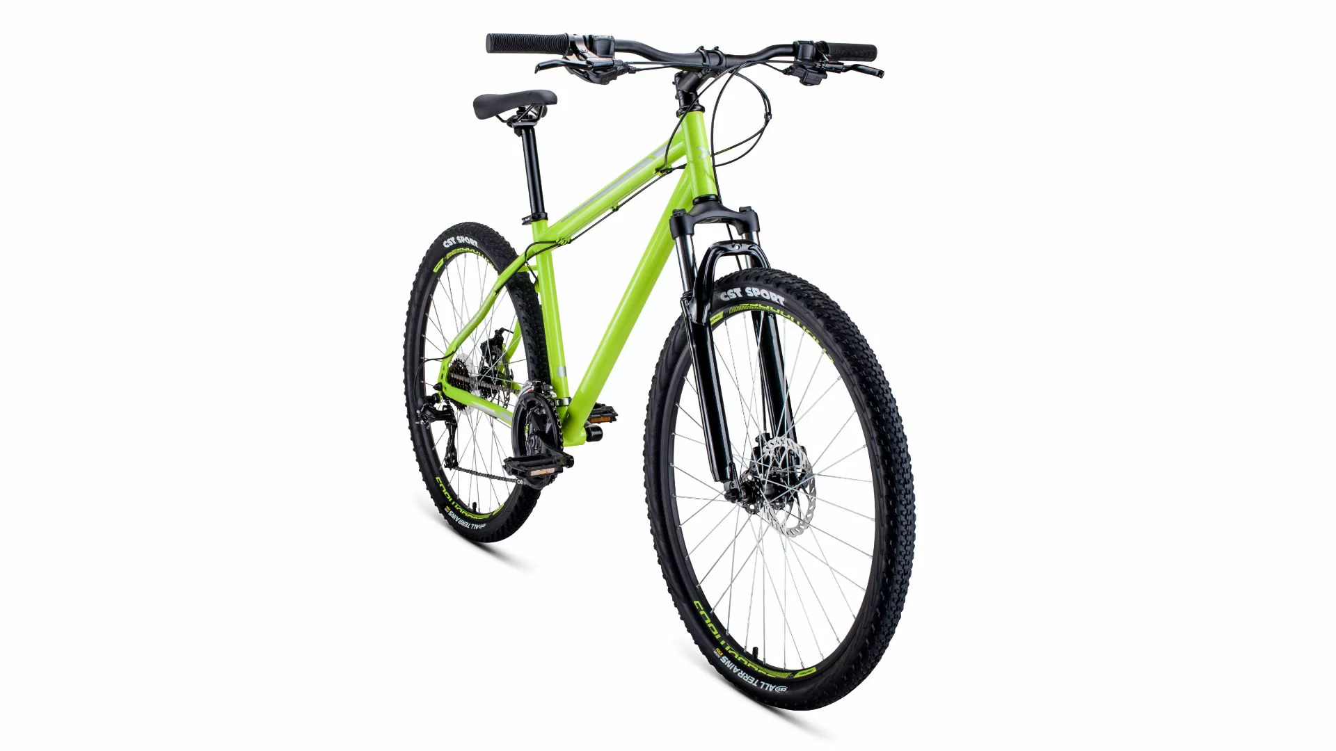 Фото Велосипед Forward Sporting 27,5 2.2 disc (2021) ярко-зеленый/серый RBKW1M17G023 со склада магазина СпортСЕ