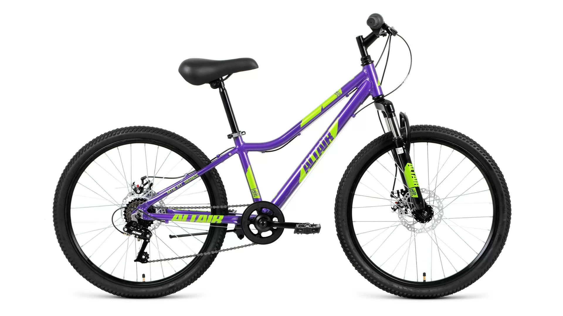 Фото Велосипед Altair AL 24 D (2020) фиолетовый/зеленый RBKT01647003 со склада магазина СпортСЕ