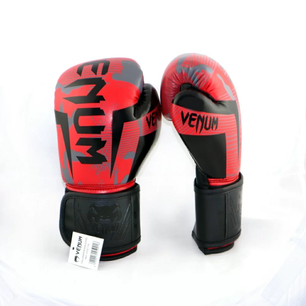 Фото Перчатки боксерские Venum Challenger Army Red кож/зам со склада магазина СпортСЕ