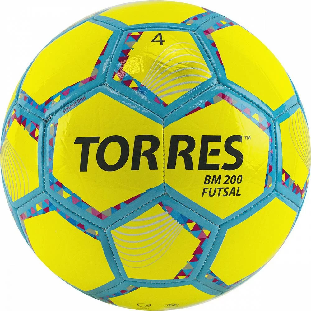 Фото Мяч футзальный Torres Futsal BM 200 №4 32 панели TPU желтый FS32054 со склада магазина СпортСЕ
