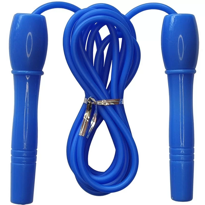 Фото Скакалка 2.8 м E32631-1 ПВХ с анатомическими пластиковыми ручками синий 10019964 со склада магазина СпортСЕ