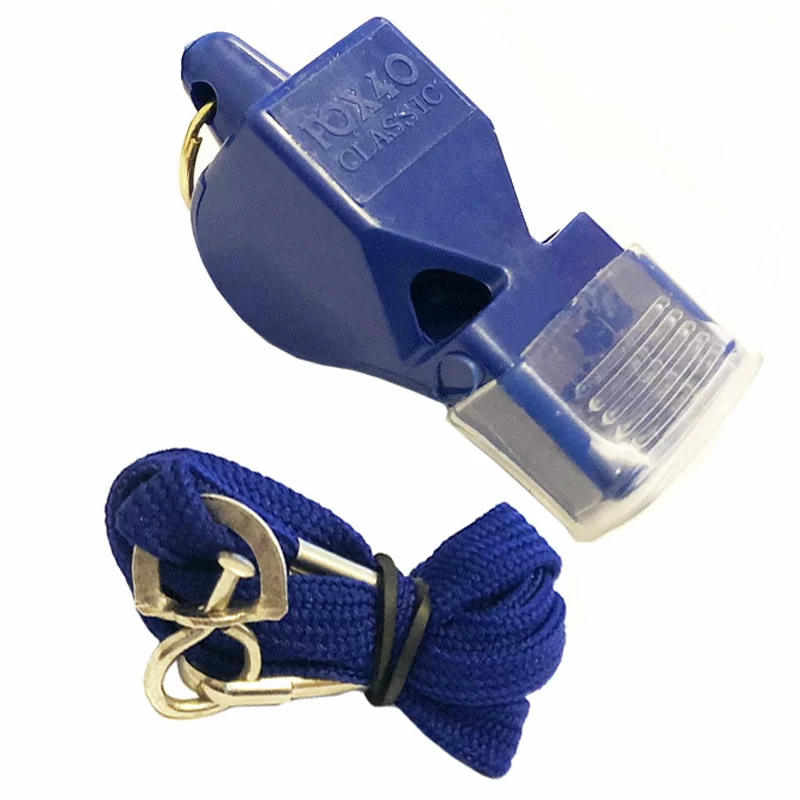 Фото Свисток судейский F04484 Fox 80 Classic пластиковый на шнурке синий 10020438 со склада магазина СпортСЕ