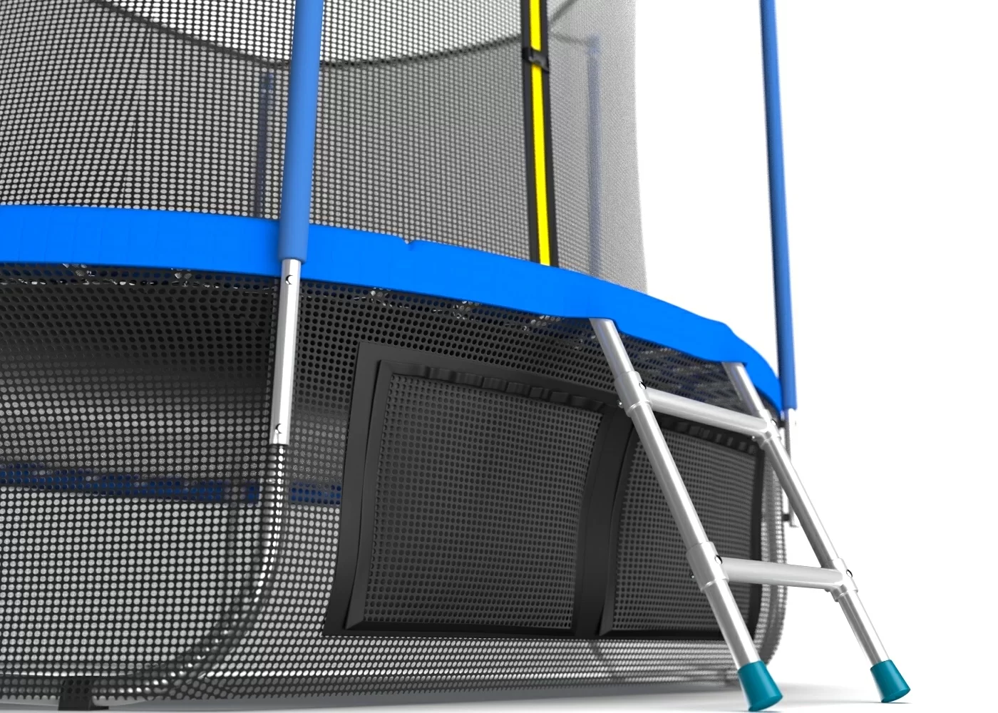 Фото EVO JUMP Internal 8ft (Sky). Батут с внутренней сеткой и лестницей, диаметр 8ft (синий) + нижняя сеть со склада магазина СпортСЕ