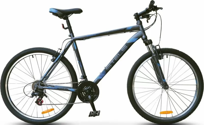 Фото Велосипед Stels Navigator-500 V 26" антрацитовый/синий со склада магазина СпортСЕ