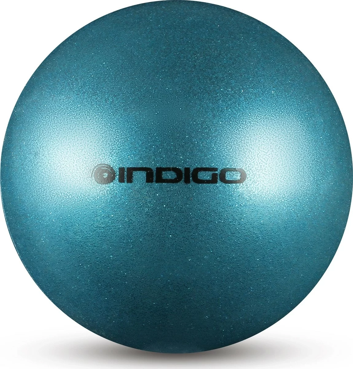 Фото Мяч для художественной гимнастики 15 см 300 г Indigo металлик голубой с блестками IN119 со склада магазина СпортСЕ