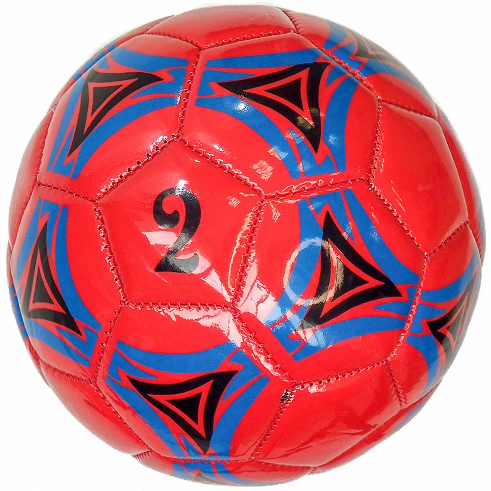 Фото Мяч футбольный E33516-3 №2 PVC 1.6, машинная сшивка 10020914 со склада магазина СпортСЕ