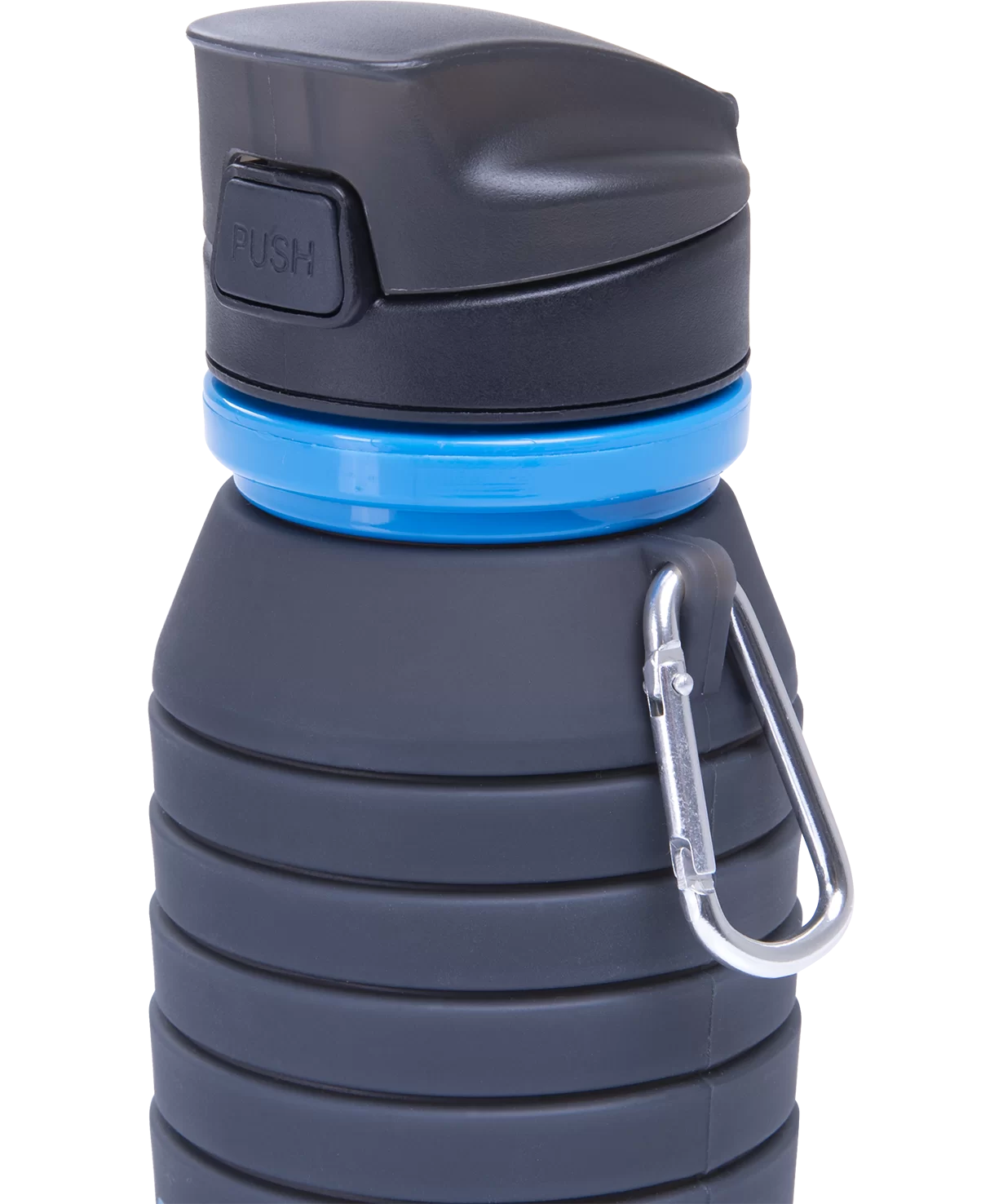 Фото Бутылка для воды StarFit FB-100 с карабином складная серый УТ-00016606 со склада магазина СпортСЕ