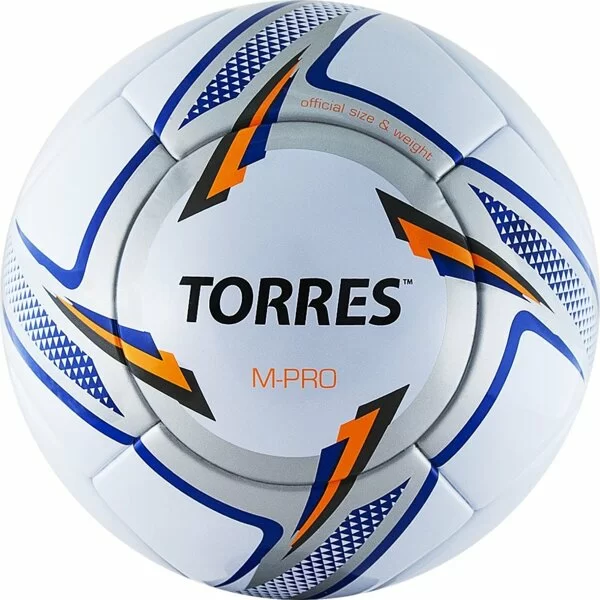 Фото Мяч футбольный Torres M-Pro White №5 14 панел. микрофибра бел. F319135 со склада магазина СпортСЕ