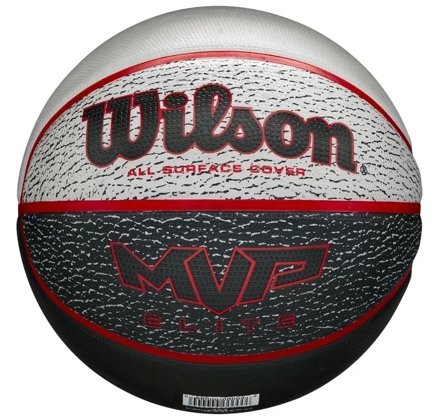 Фото Мяч баскетбольный Wilson MVP Elite  №7 серо-красно-черный WTB1460XB07 со склада магазина СпортСЕ