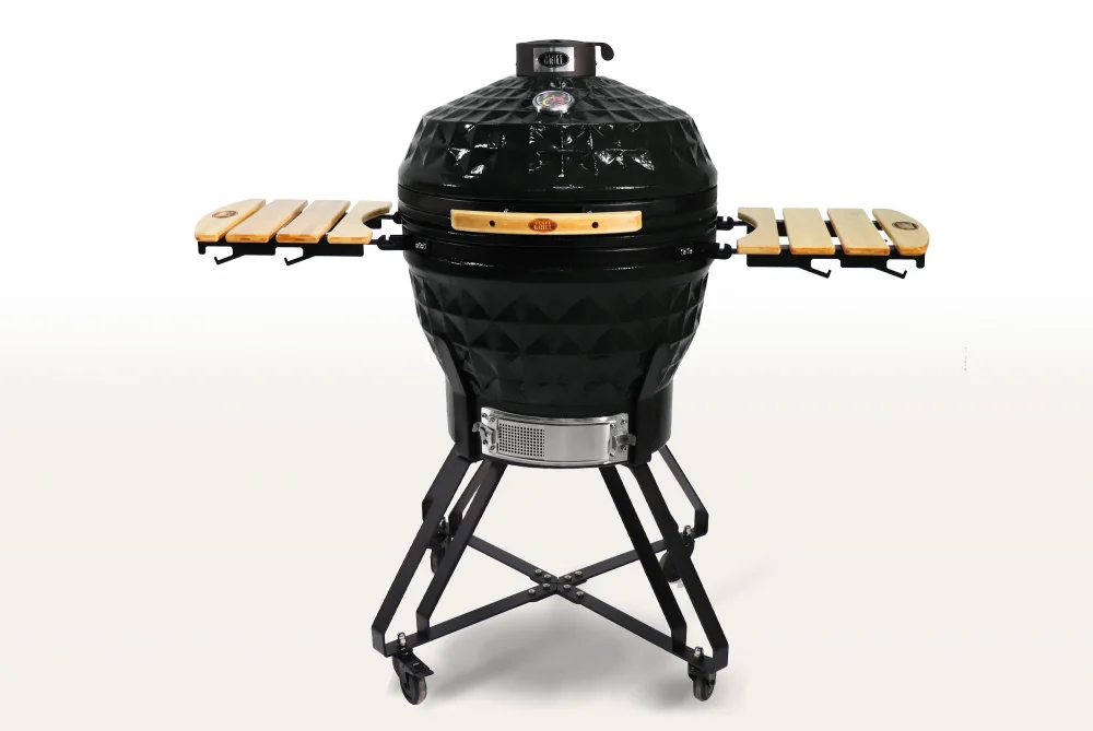  Керамический гриль-барбекю 24 дюйма (черный) (61 см) по низким ценам в Томске и Северске