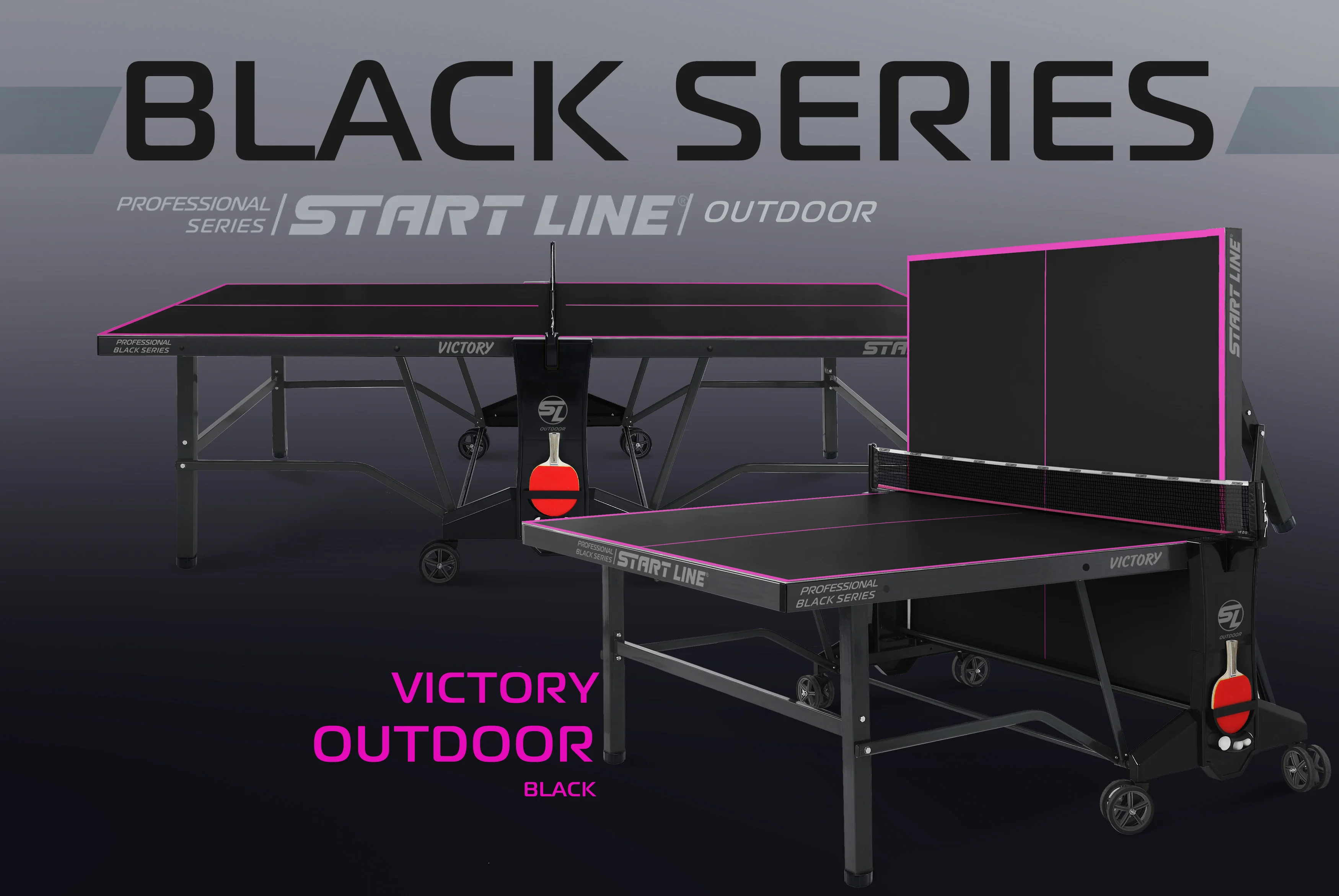 Стол теннисный VICTORY 6 Всепогодный Black по низким ценам в Томске и Северске