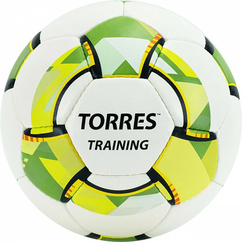 Фото Мяч футбольный Torres Training №4 32 п. PU ручная сшивка бело-зел-сер F320054 со склада магазина СпортСЕ