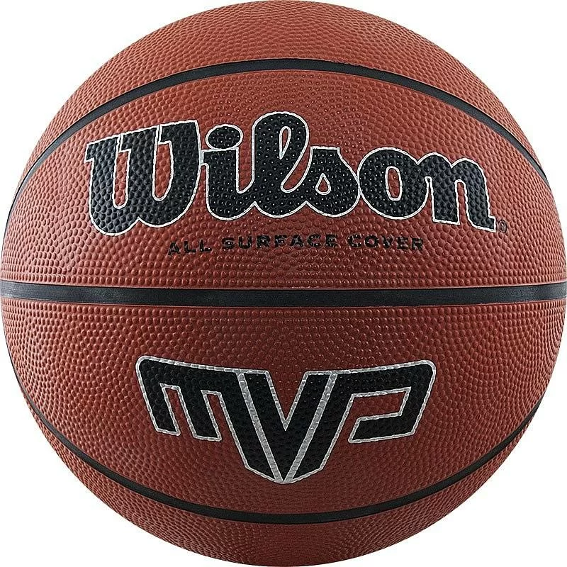 Фото Мяч баскетбольный Wilson MVP №7 резина, бутил.камера коричневый WTB1419XB07 со склада магазина СпортСЕ
