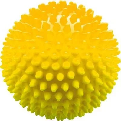 Фото Мяч массажный 18 см ёжик желтый со склада магазина СпортСЕ