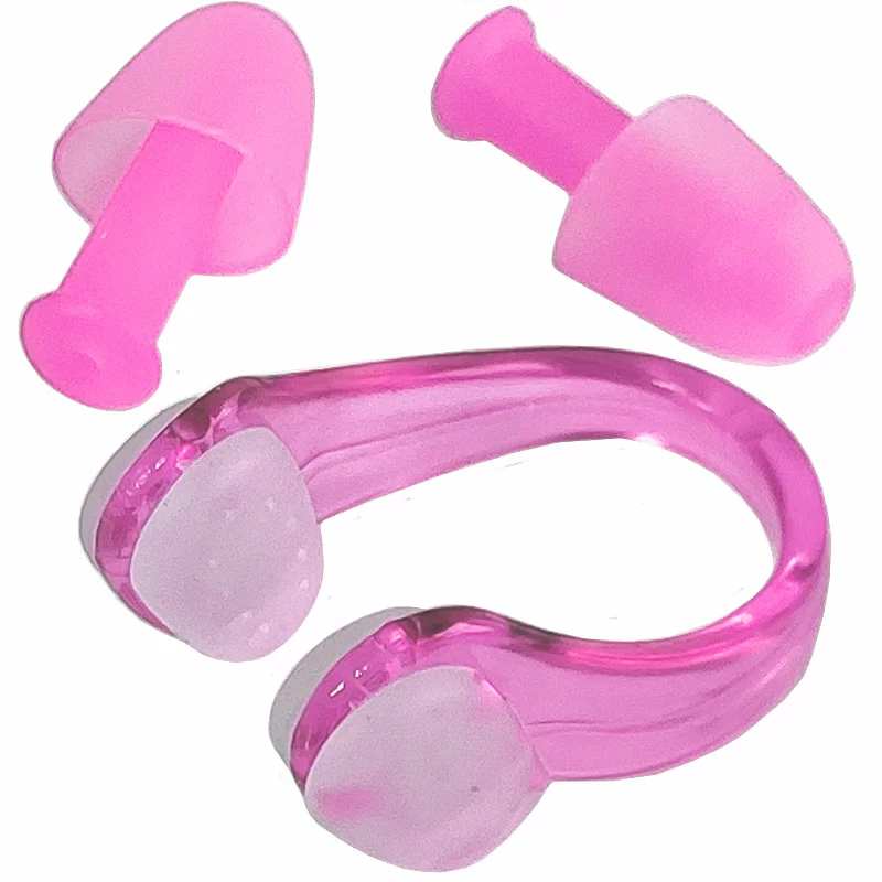 Фото Набор для плавания C33422-4 беруши и зажим для носа розовый 10016812 со склада магазина СпортСЕ