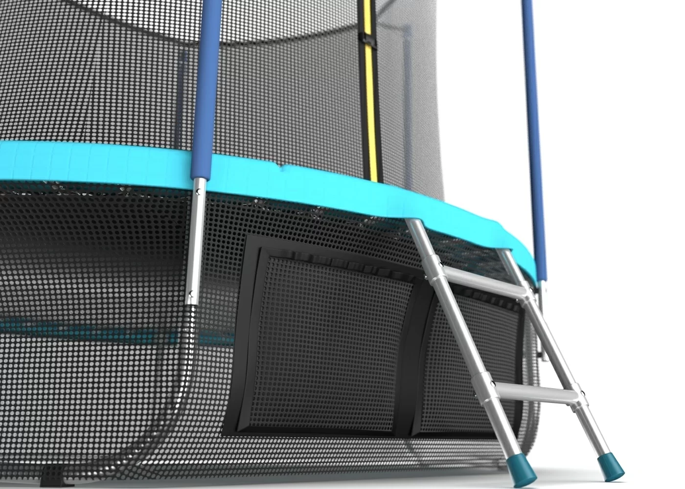 Фото EVO JUMP Internal 10ft (Wave). Батут с внутренней сеткой и лестницей, диаметр 10ft (морская волна) + нижняя сеть со склада магазина СпортСЕ