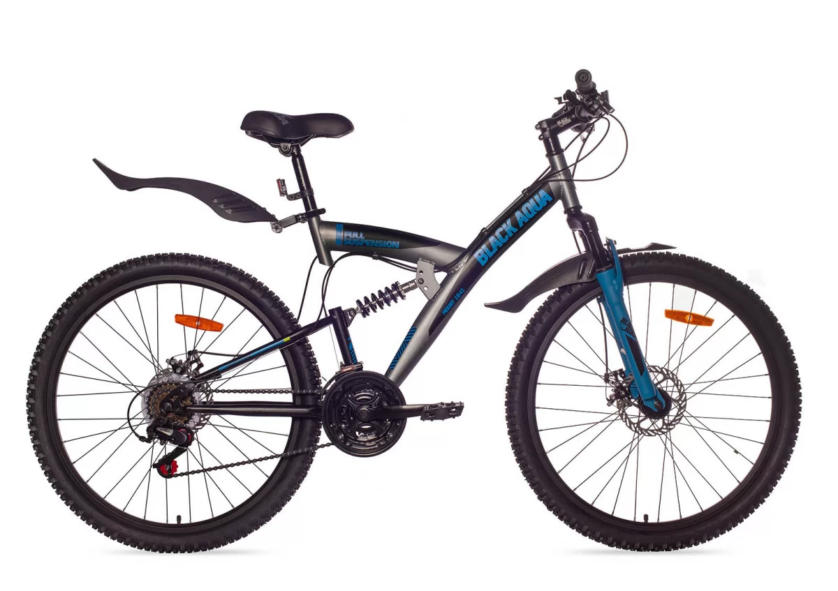 Фото Велосипед Black Aqua Mount 1641 D 26" серый-синий GL-309D со склада магазина СпортСЕ
