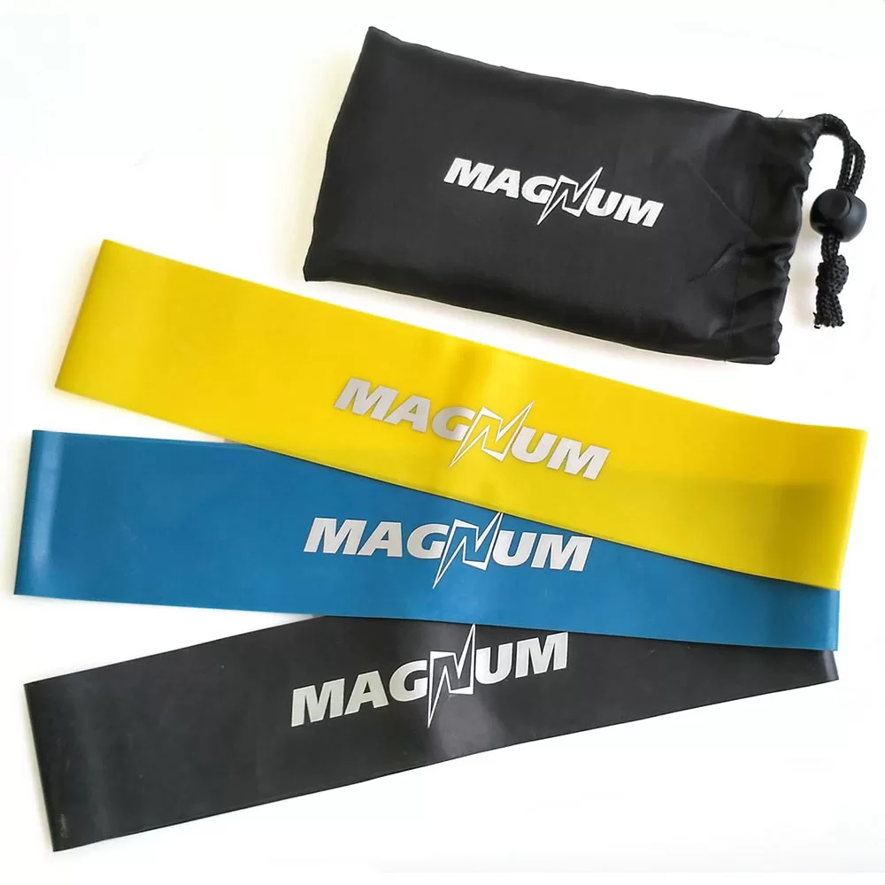 Фото Комплект эспандеров Magnum MLB50-3 3 штуки в сумке (50 х 5см х 0,4/0,8/1,2 мм) 10015685 со склада магазина СпортСЕ