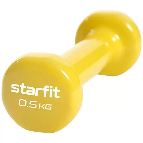 Фото Гантель виниловая 0.5 кг StarFit Core DB-101 желтый (1 шт) УТ-00018820 со склада магазина СпортСЕ
