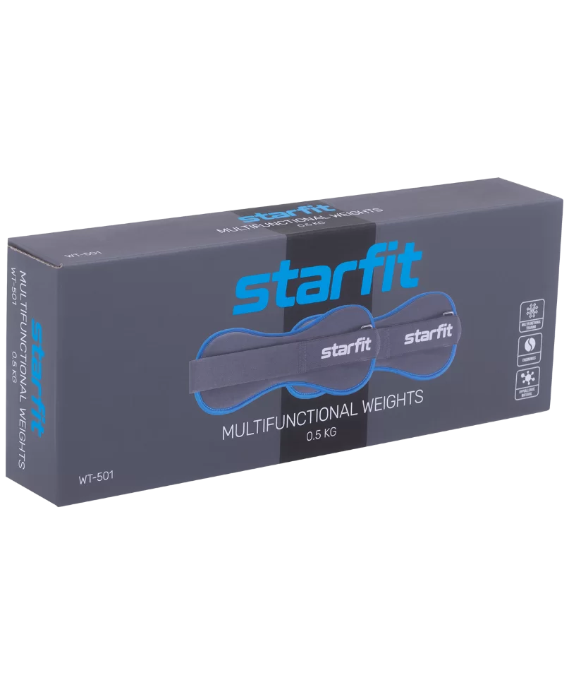  Утяжелители 0.5 кг х 2 шт StarFit WT-501 универсальные черно-синий УТ-00016669 по низким ценам в Томске и Северске