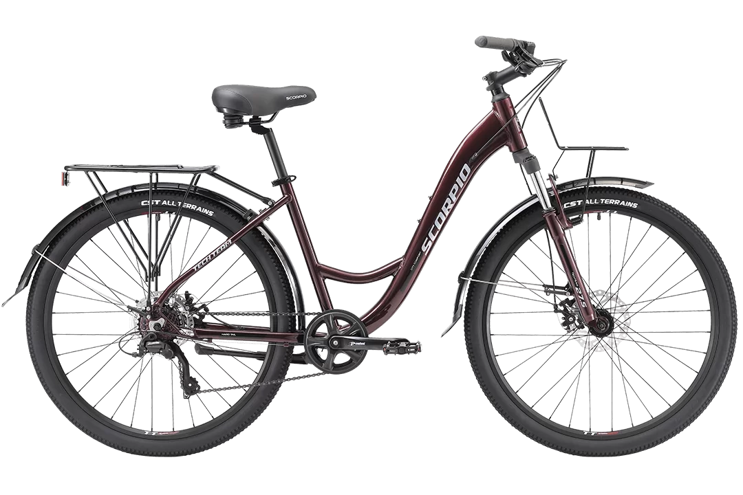 Фото Велосипед TechTeam Scorpio 26" вишневый со склада магазина СпортСЕ