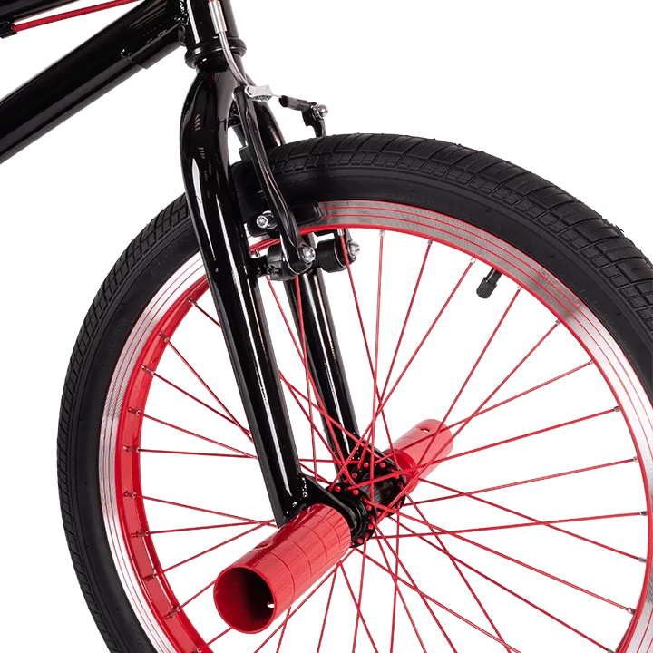 Фото Велосипед BMX TechTeam Fox 20" (2023) черно-бирюзовый со склада магазина СпортСЕ