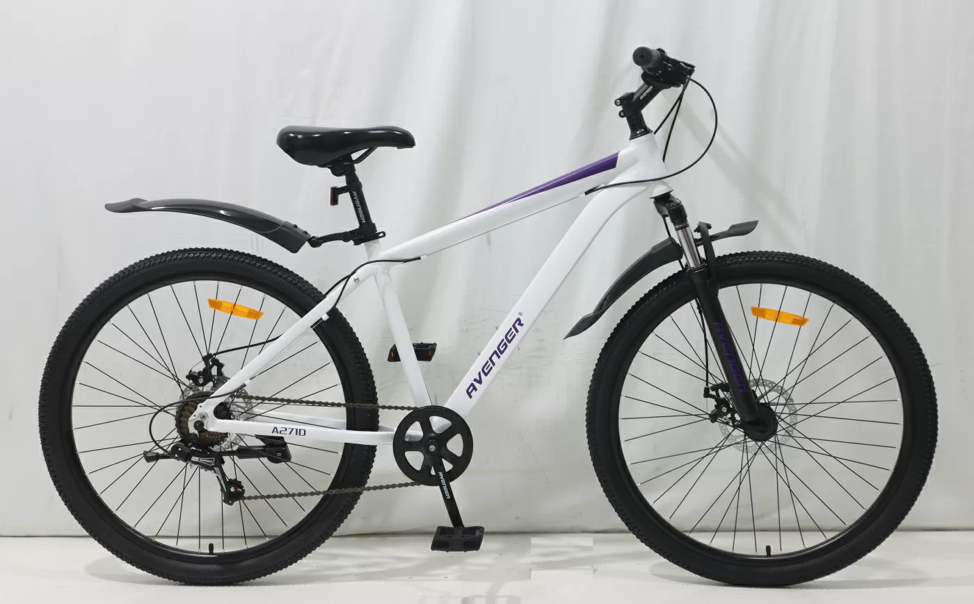 Фото Велосипед 27.5" AVENGER A271D, белый/фиолетовый (2024) со склада магазина СпортСЕ