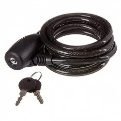 Замок, трос спиральный 10х1800 мм, с ключом