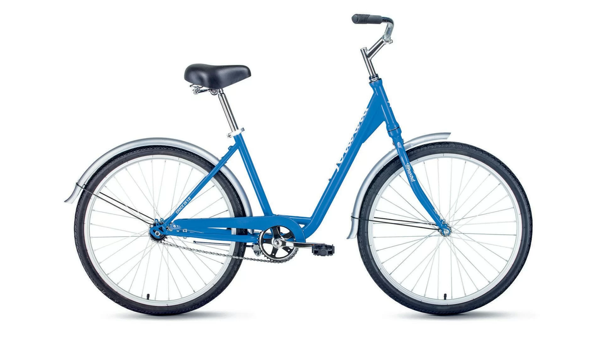 Фото Велосипед Forward Grace 26 1.0 (2020) синий/белый RBKW08N61002 со склада магазина СпортСЕ
