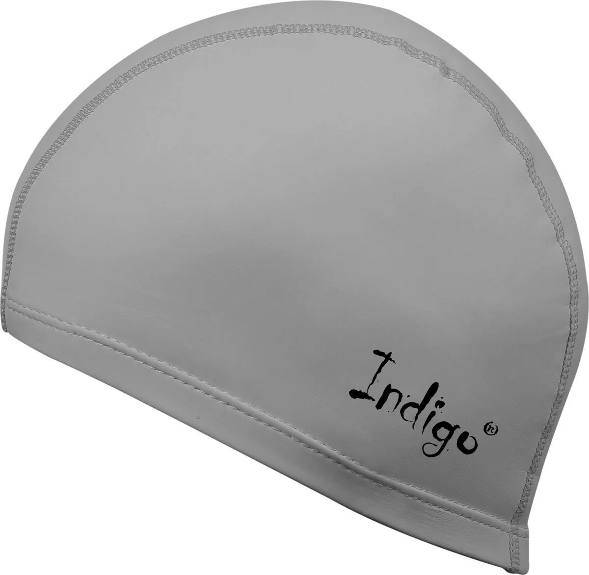 Фото Шапочка для плавания Indigo ткань прорезиненная с PU пропиткой серый металлик IN048 со склада магазина СпортСЕ