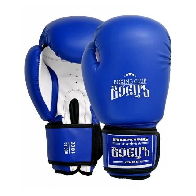 Фото Перчатки боксерские Боецъ синие BBG-02 со склада магазина СпортСЕ