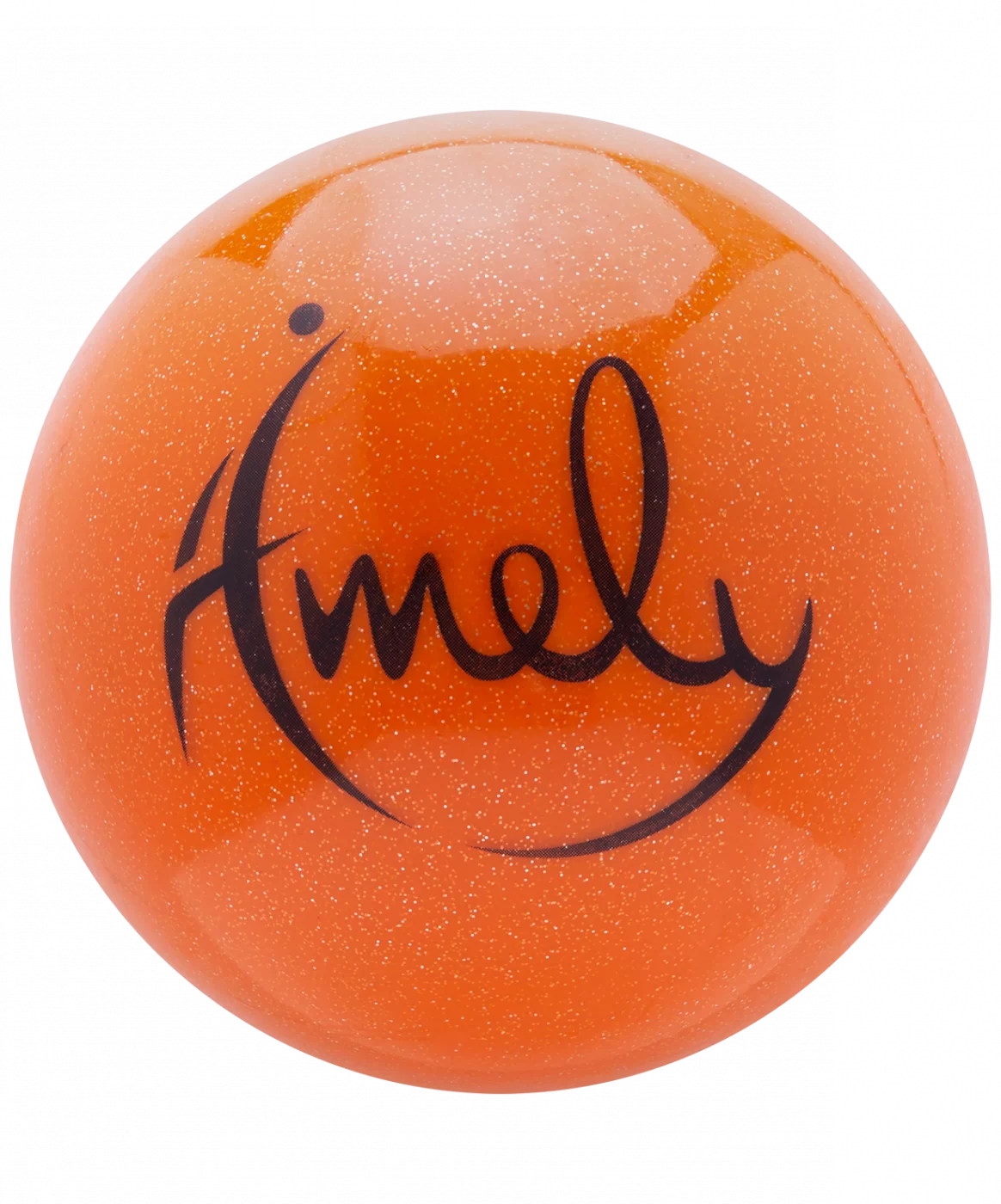 Фото Мяч для художественной гимнастики 15 см Amely AGB-303 15 см оранжевый с насыщенными блестками УТ-00019943 со склада магазина СпортСЕ
