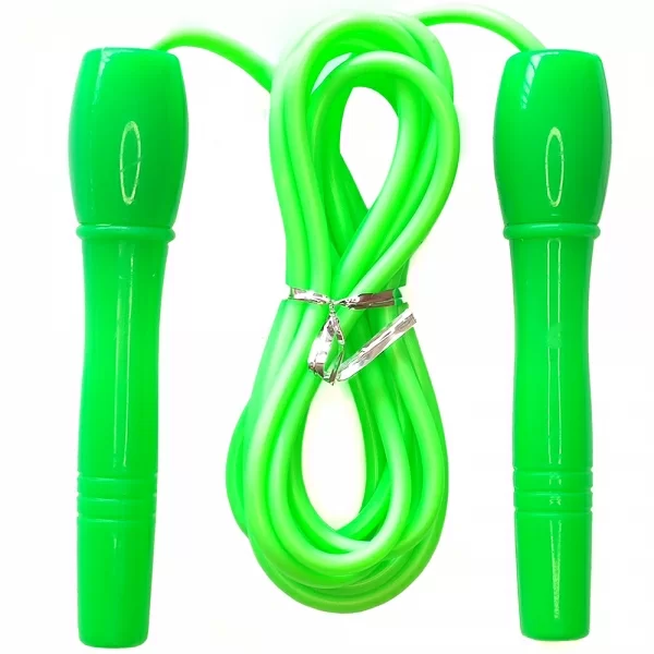 Фото Скакалка 2.8м E32631-2 ПВХ с анатомическими пластиковыми ручками зеленый 10019965 со склада магазина СпортСЕ