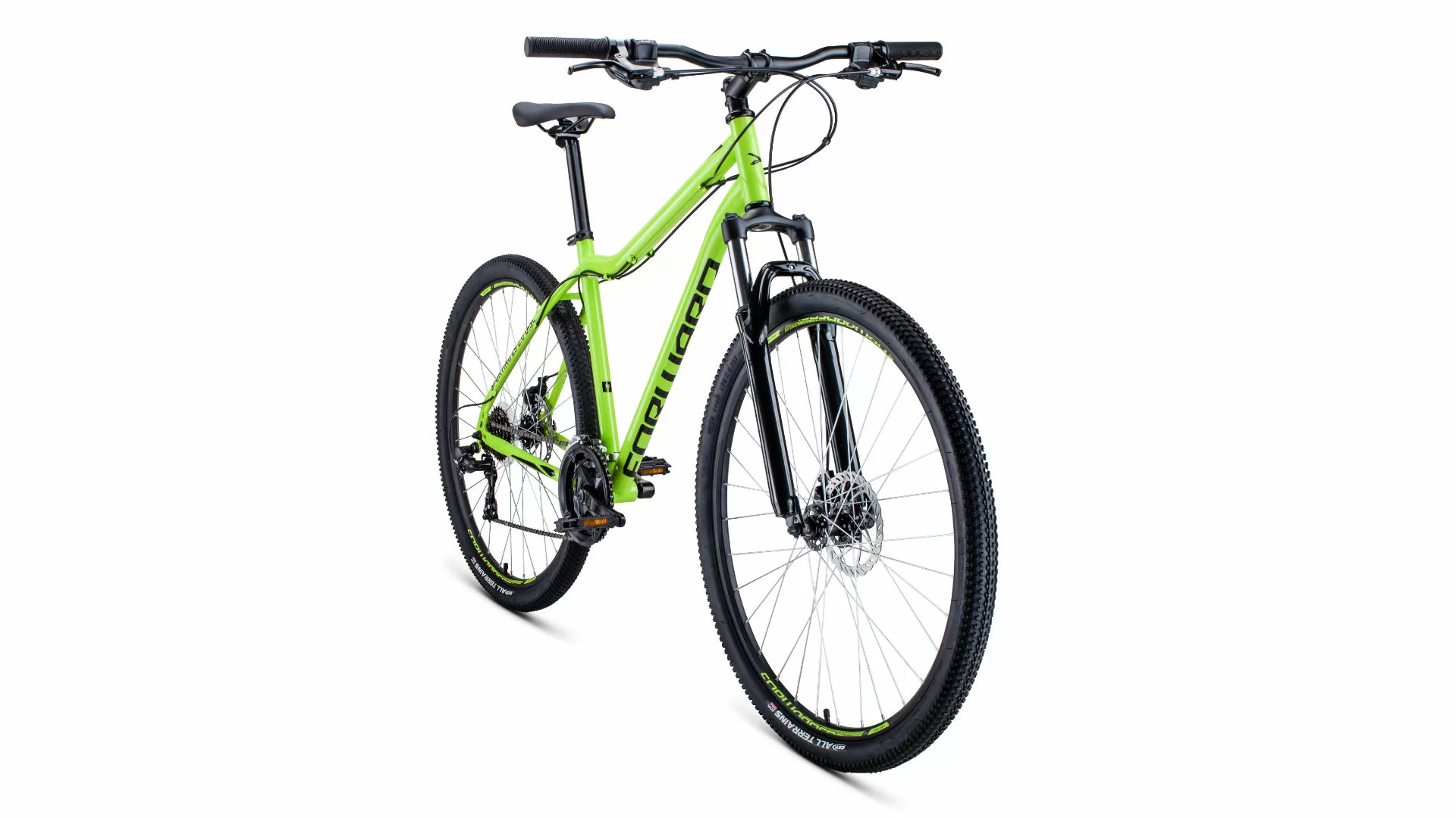 Фото Велосипед Forward Sporting 29 2.2 disc (2021) ярко-зеленый/черный  RBKW1M19G023 со склада магазина СпортСЕ