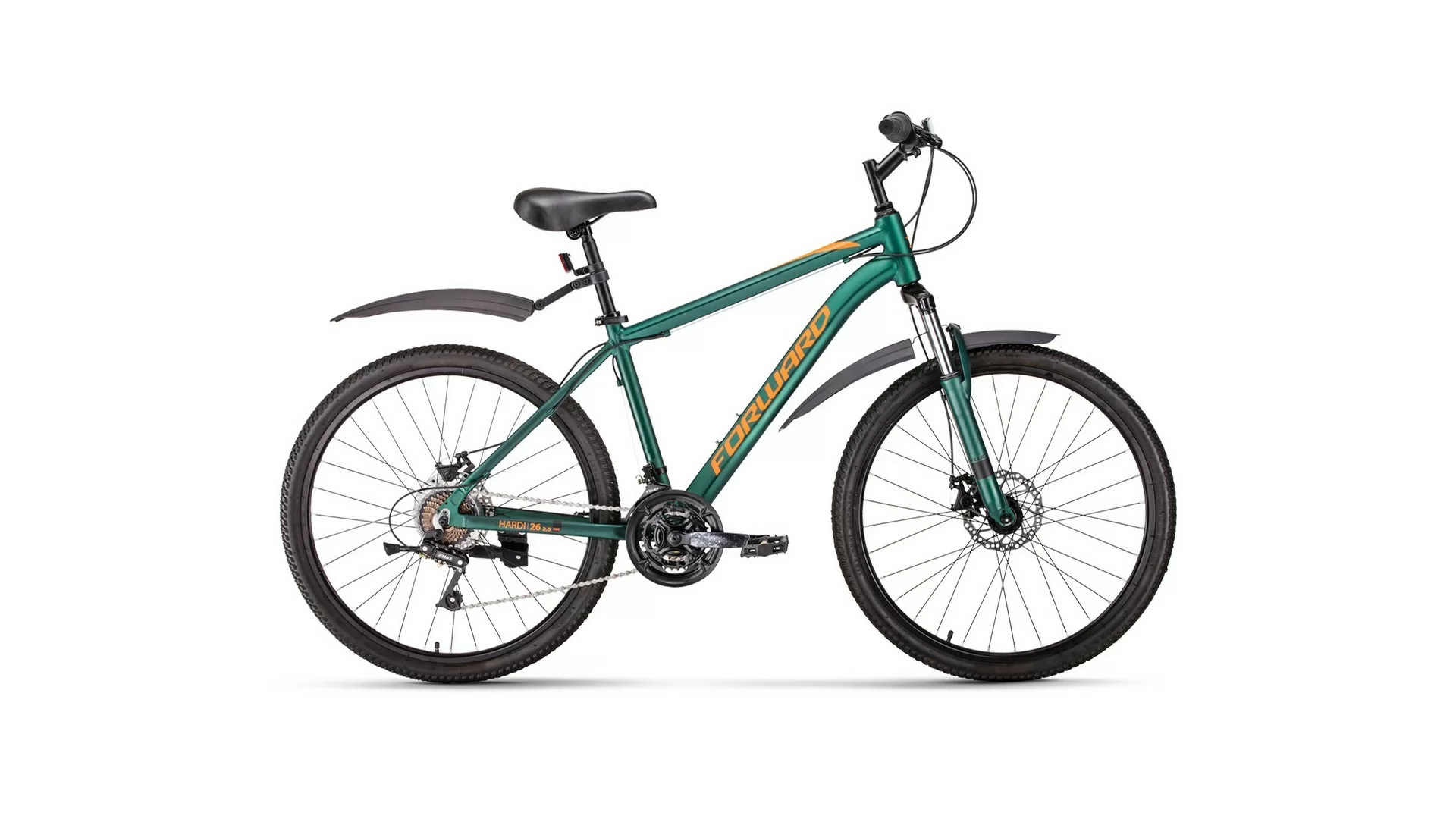 Фото Велосипед Forward Hardi 26 2.0 disc (2020) зеленый мат. RBKW0M66Q011 со склада магазина СпортСЕ