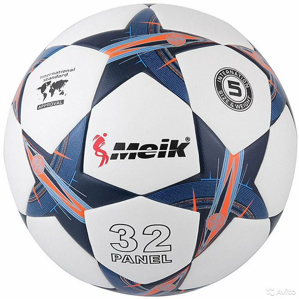 Фото Мяч футбольный Meik-098 R18028-1 TPU+PVC 3.2, 400 гр 10016635 со склада магазина СпортСЕ