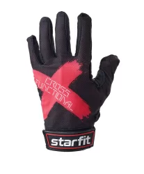 Перчатки StarFit WG-104 с пальцами черный/красный УТ-00020815