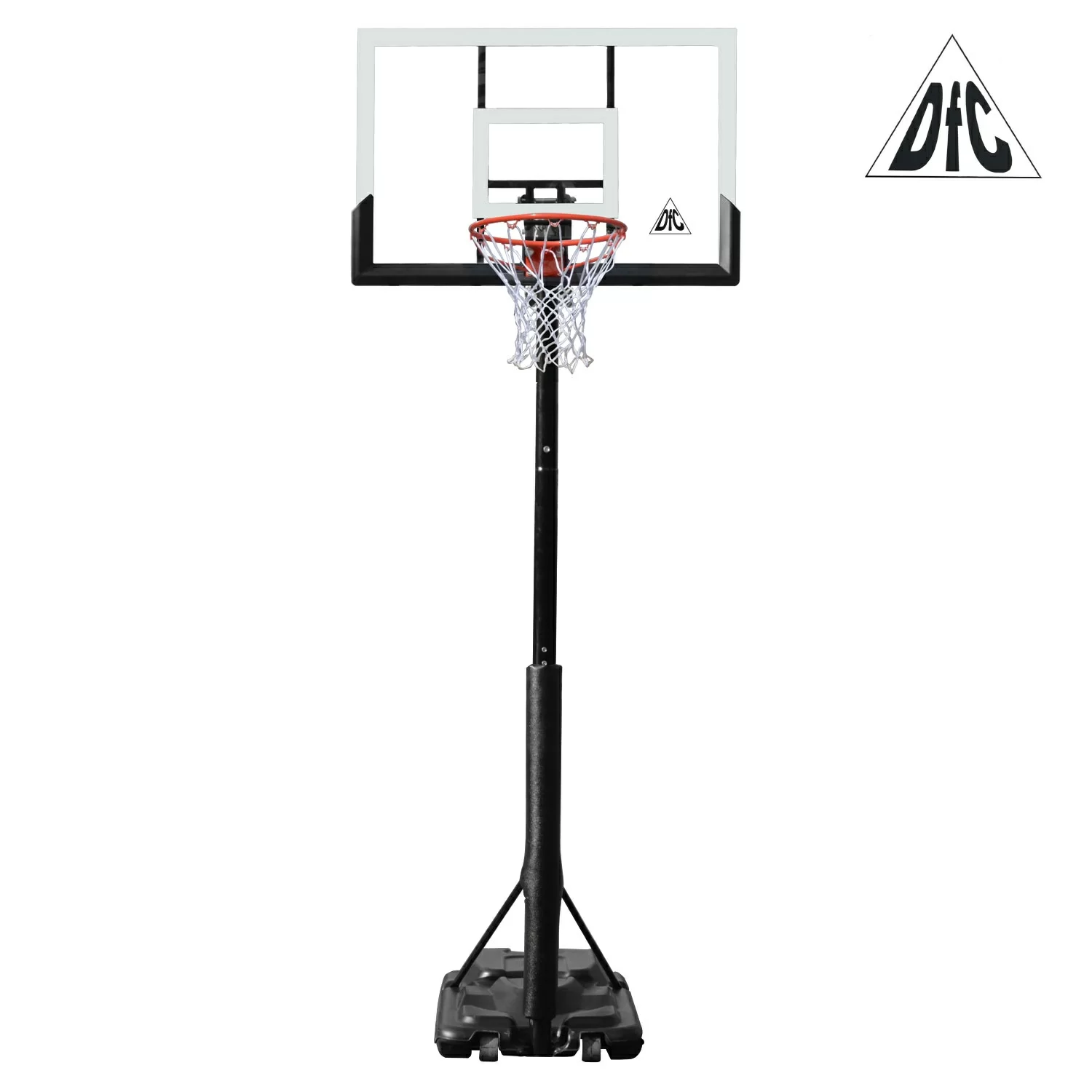 Фото Баскетбольная мобильная стойка DFC STAND52P 132x80cm поликарбонат раздижн. рег-ка (два короба) со склада магазина СпортСЕ