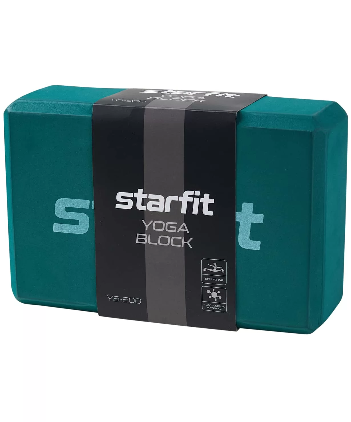 Фото Блок для йоги StarFit YB-200 EVA 8 см 115 гр 22,5х15 см изумрудный ЦБ-00001691 со склада магазина СпортСЕ